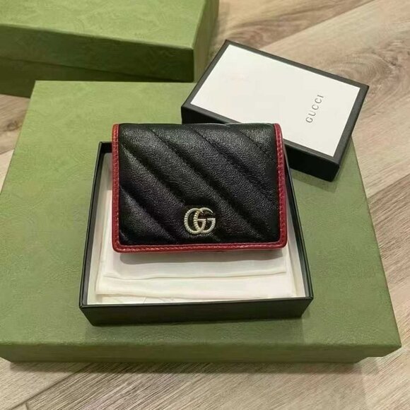 NIB Authentic Gucci Marmont Card Case Wallet - Picture 1 of 4